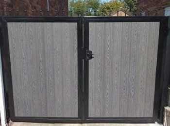 Wrought iron composite gates